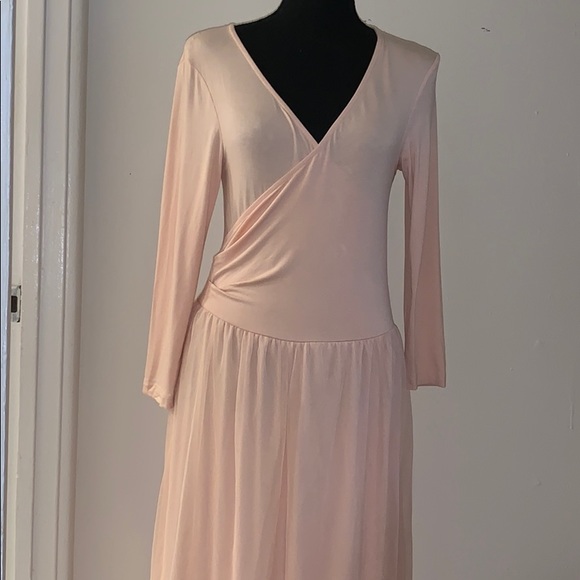 ASOS Vero Moda Peach Whip Wrap Tulle Dress Size S - Picture 2 of 6